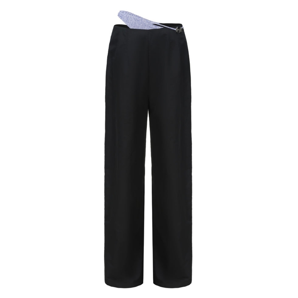Dawang Yu Mid Waist Wide Leg Pants